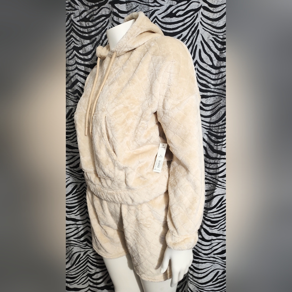 New with tags fleece shorts and hoodie